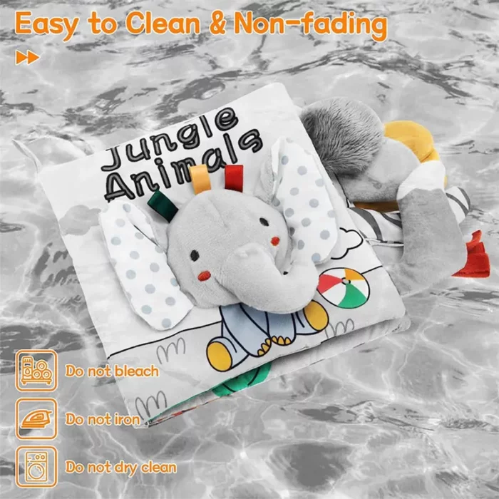 کتاب پارچه ای جغجغه ای مدل فیل و حیوانات جنگل کد 5584232