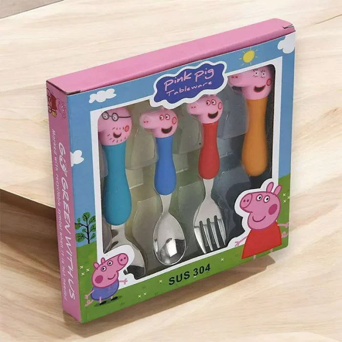 قاشق و چنگال 4 عددی کودک طرح پپا پیگ کد 6853065