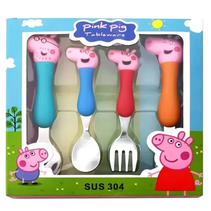 قاشق و چنگال 4 عددی کودک طرح پپا پیگ کد 6853065