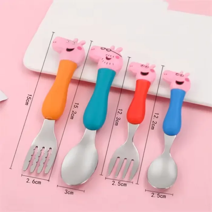 قاشق و چنگال 4 عددی کودک طرح پپا پیگ کد 6853065