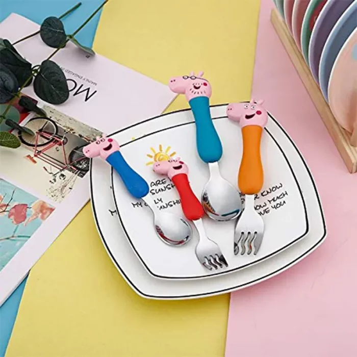 قاشق و چنگال 4 عددی کودک طرح پپا پیگ کد 6853065