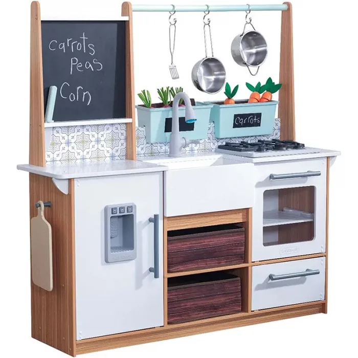 آشپزخانه کودک چوبی کیدکرفت مدل KidKraft Farmhouse Children's Kitchen کد 53444