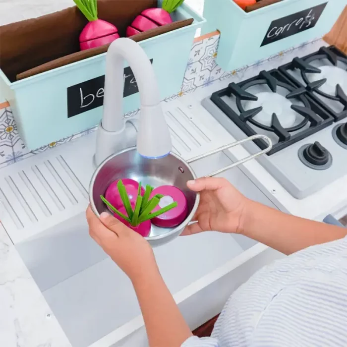 آشپزخانه کودک چوبی کیدکرفت مدل KidKraft Farmhouse Children's Kitchen کد 53444