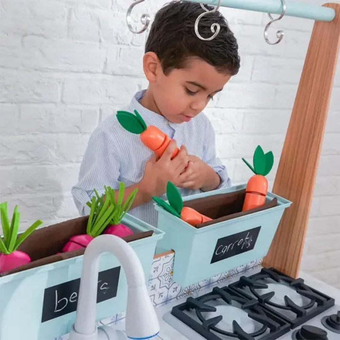 آشپزخانه کودک چوبی کیدکرفت مدل KidKraft Farmhouse Children's Kitchen کد 53444