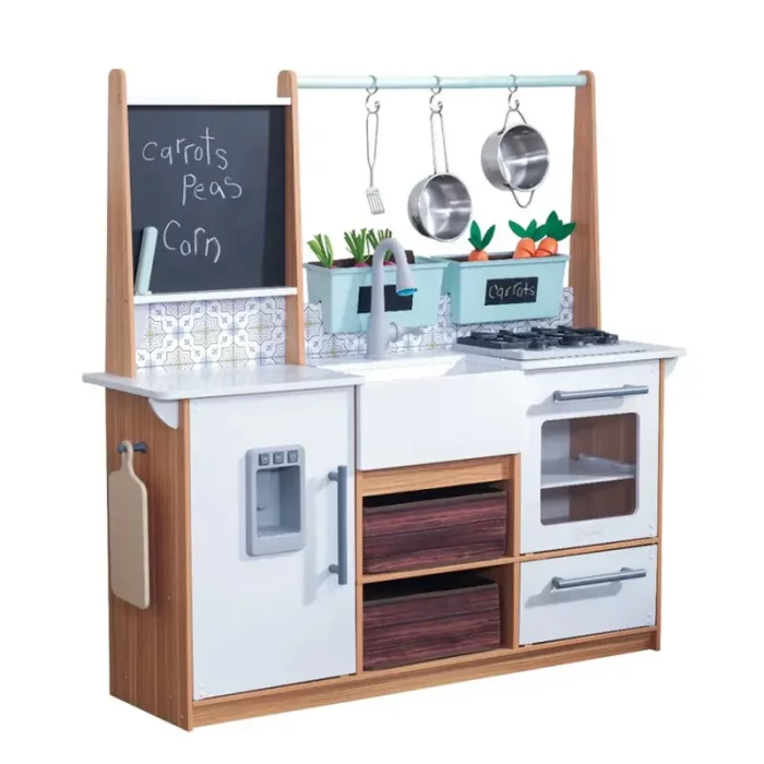 آشپزخانه کودک چوبی کیدکرفت مدل KidKraft Farmhouse Children's Kitchen کد 53444