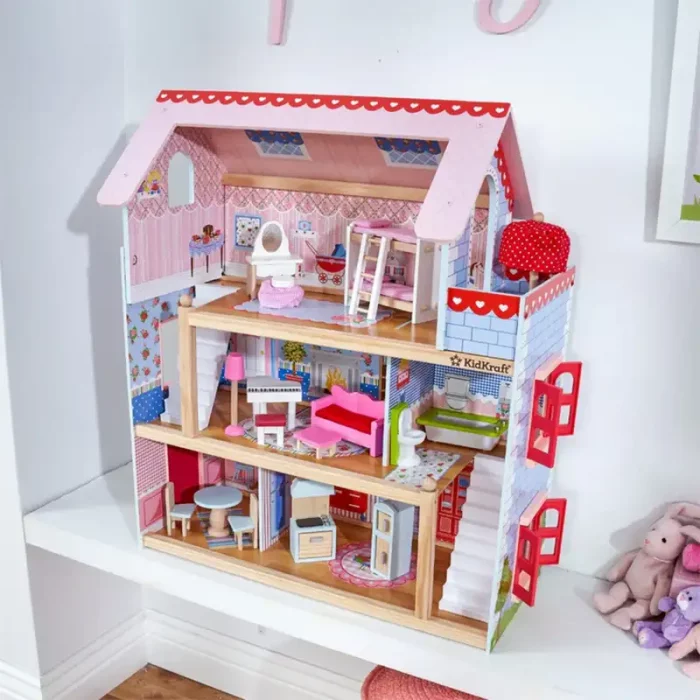 خانه عروسکی چوبی کیدکرفت مدل KidKraft Chelsea Dollhouse کد 65054