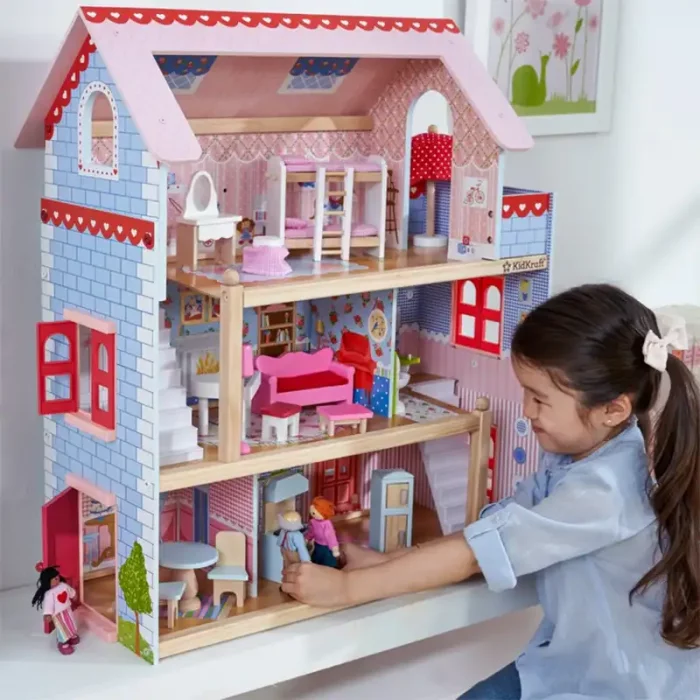 خانه عروسکی چوبی کیدکرفت مدل KidKraft Chelsea Dollhouse کد 65054
