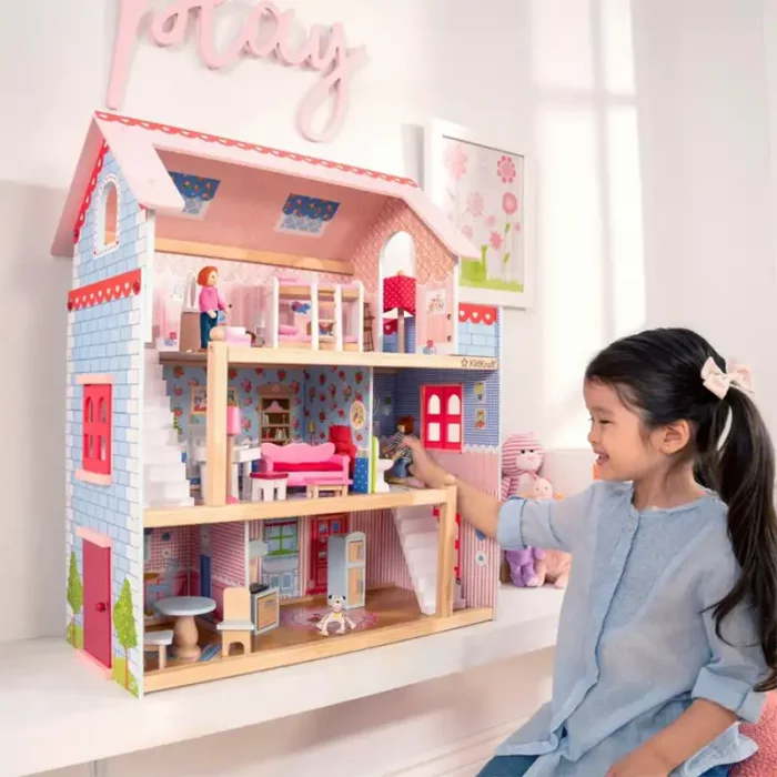 خانه عروسکی چوبی کیدکرفت مدل KidKraft Chelsea Dollhouse کد 65054