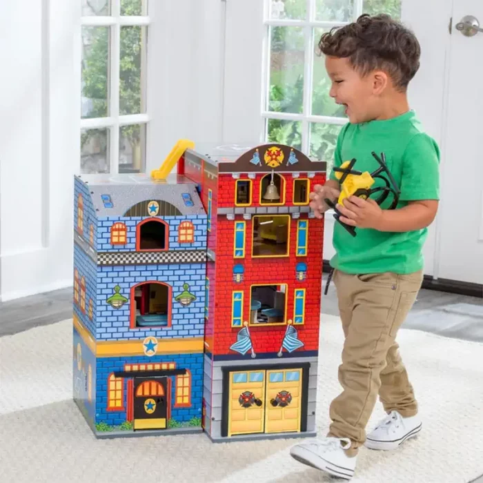 خانه امداد چوبی کیدکرفت مدل KidKraft Everyday Heroes Playset کد 63239