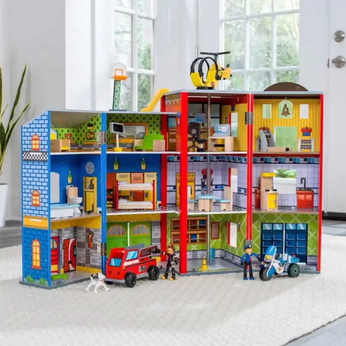 خانه امداد چوبی کیدکرفت مدل KidKraft Everyday Heroes Playset کد 63239