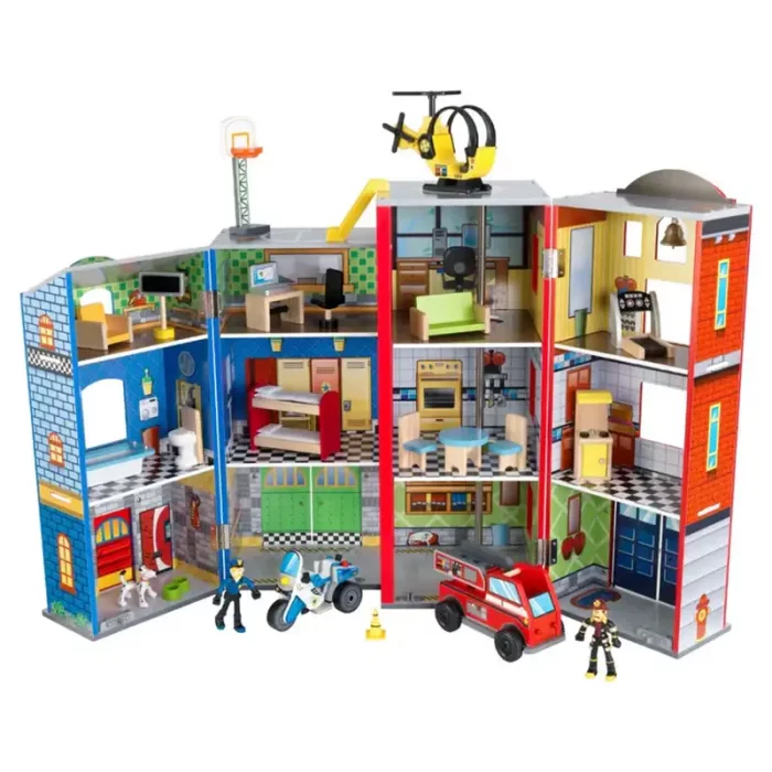 خانه امداد چوبی کیدکرفت مدل KidKraft Everyday Heroes Playset کد 63239