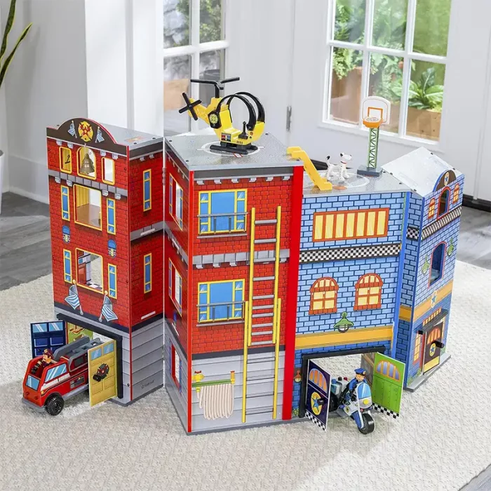 خانه امداد چوبی کیدکرفت مدل KidKraft Everyday Heroes Playset کد 63239