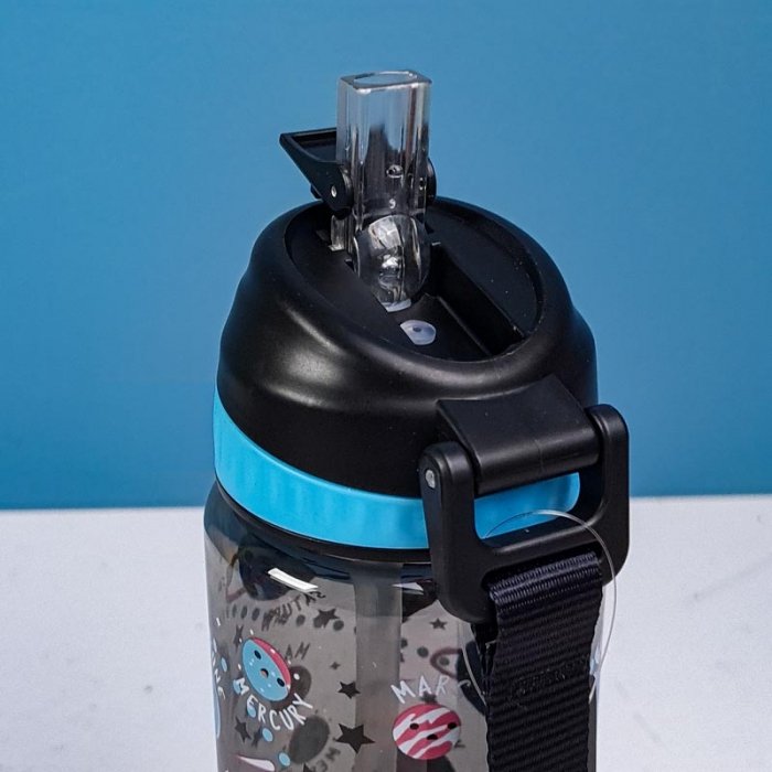 قمقمه نی دار فانتزی 750 میلی لیتر شفاف کد YY7003