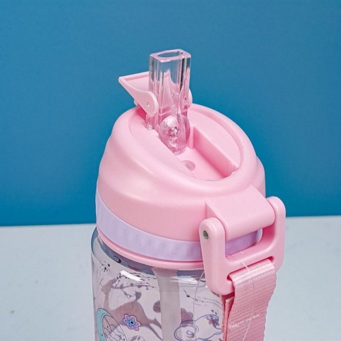 قمقمه نی دار فانتزی 750 میلی لیتر شفاف کد YY7003