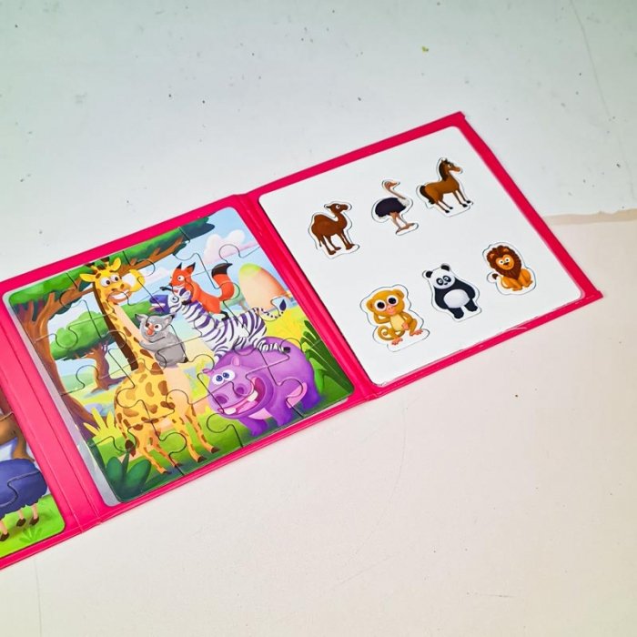کتاب پازلی مگنتی 34 تکه طرح حیوانات کد 896914