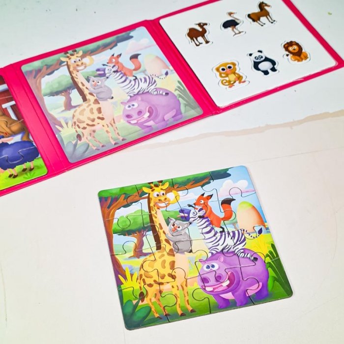 کتاب پازلی مگنتی 34 تکه طرح حیوانات کد 896914