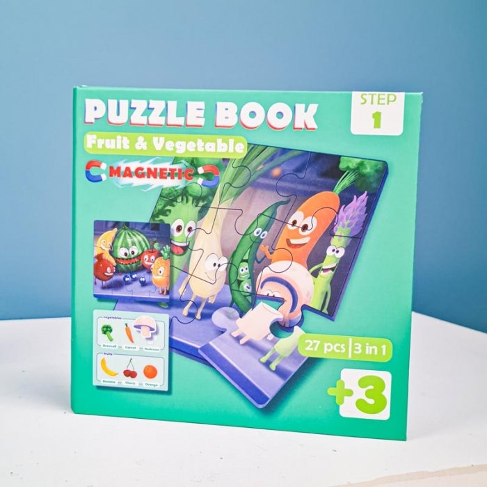 کتاب پازلی مگنتی 27 تکه طرح سبزیجات کد 896907