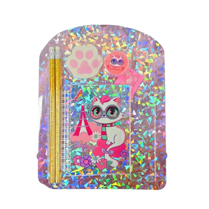 کوله پشتی مهدکودک وست VEST با لوازم طرح گربه کد P/U2090/B