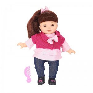 عروسک زیبا با لباس بافت صورتی مدل 61346