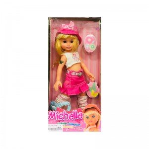 عروسک بونیتا با لباس صورتی پر رنگ مدل 360005