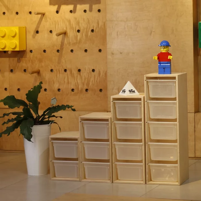 قفسه اسباب بازی و نظم دهنده کودکان باکس شفاف تکی کد 6121548