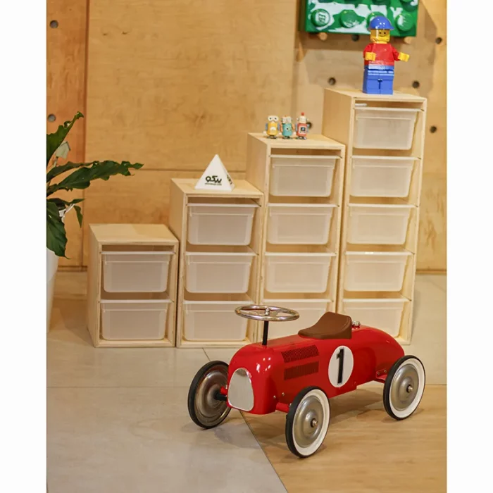 قفسه اسباب بازی و نظم دهنده کودکان باکس شفاف تکی کد 6121548