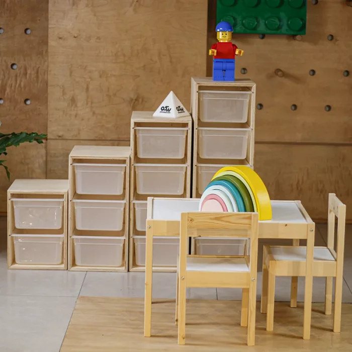 قفسه اسباب بازی و نظم دهنده کودکان باکس شفاف تکی کد 6121548