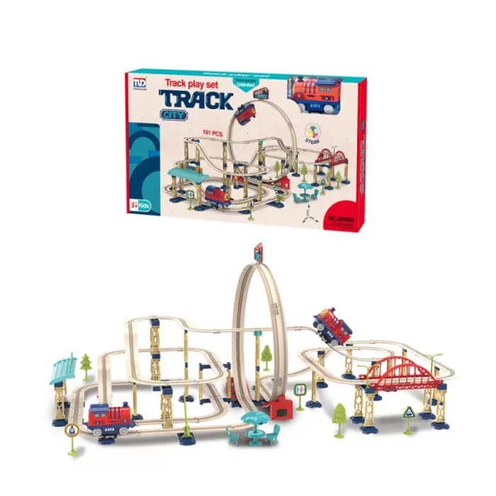 اسباب بازی ساختنی ریل قطار 161 تکه کد 89980