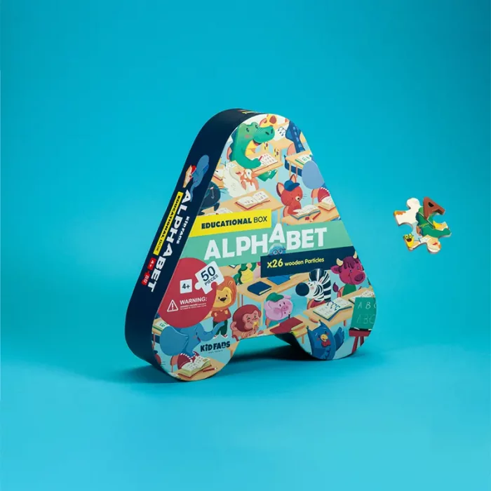 پازل کودک 50 تکه مدل الفبا KID FANS ALPHABET کد KS2410