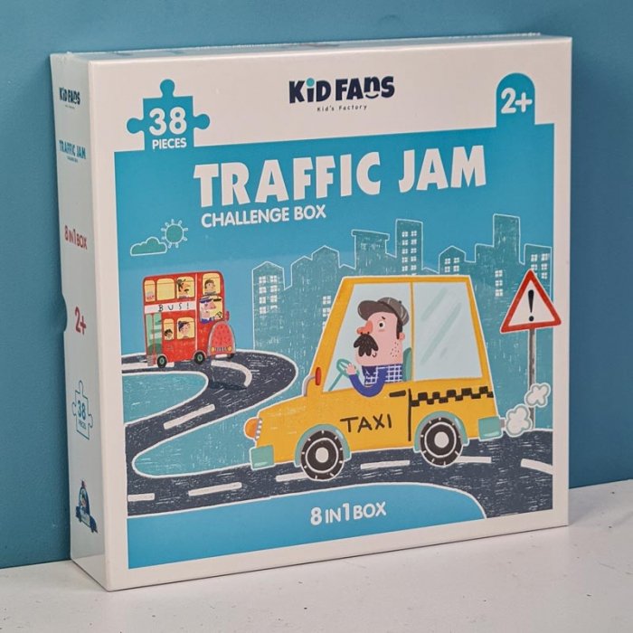 پازل کودک 38 تکه مدل ترافیک KID FANS TRAFFIC JAM کد KS2437