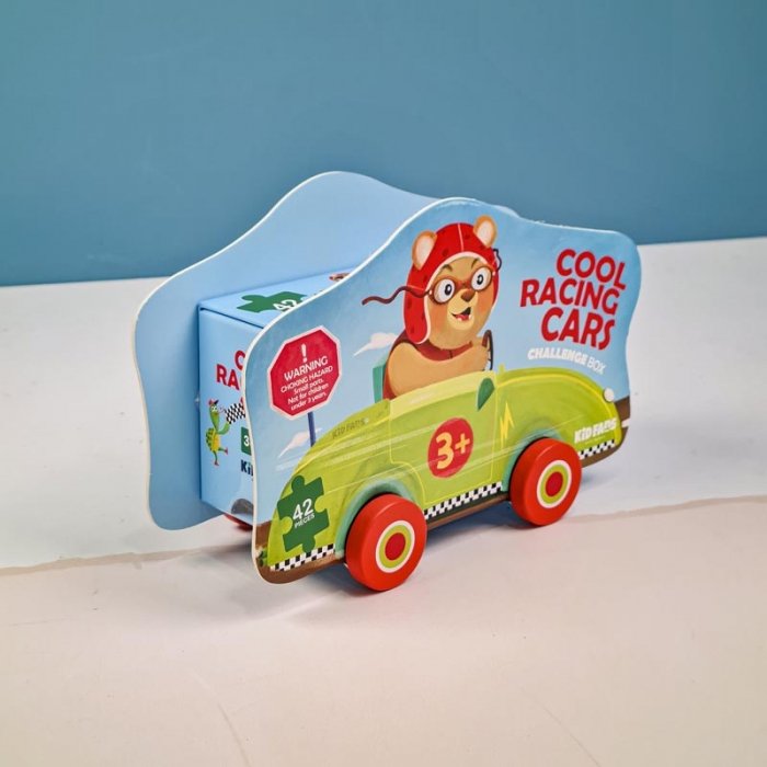 پازل کودک 42 تکه مدل ماشین مسابقه KID FANS RACING CARS کد KS2408