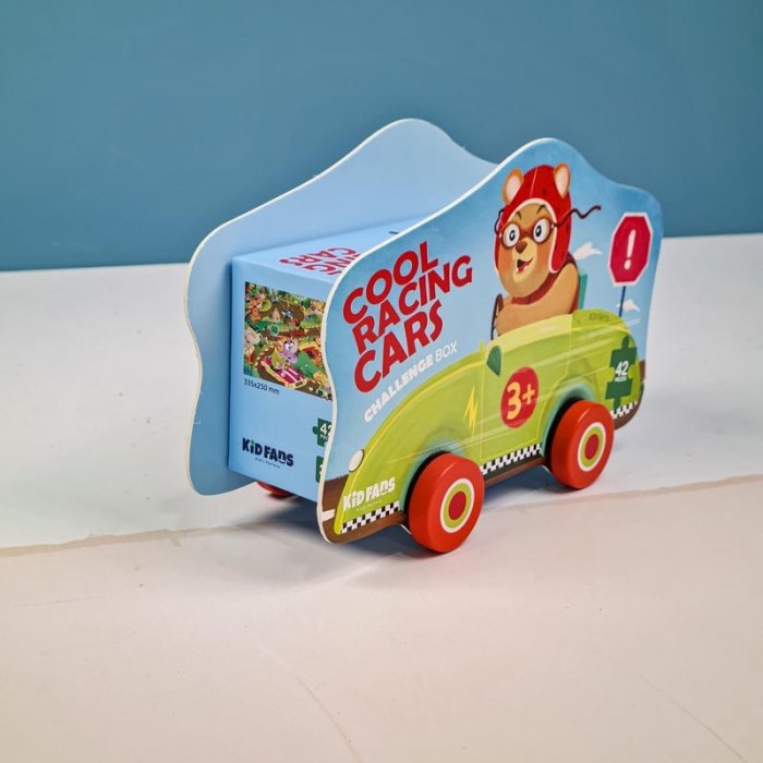 پازل کودک 42 تکه مدل ماشین مسابقه KID FANS RACING CARS کد KS2408