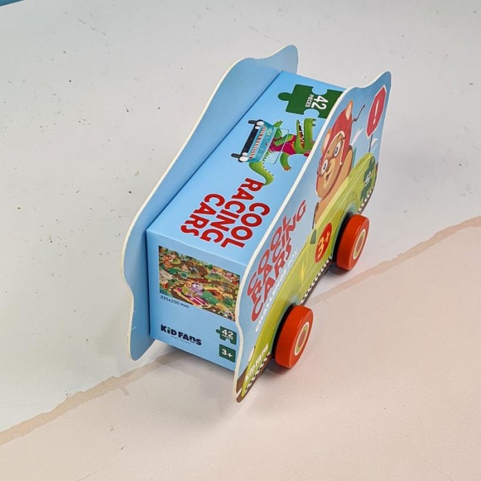 پازل کودک 42 تکه مدل ماشین مسابقه KID FANS RACING CARS کد KS2408