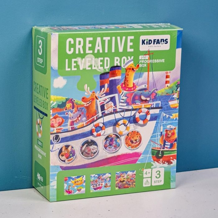 پازل کودک 89 تکه مدل حمل و نقل KID FANS TRANSPORTATION کد KS2402