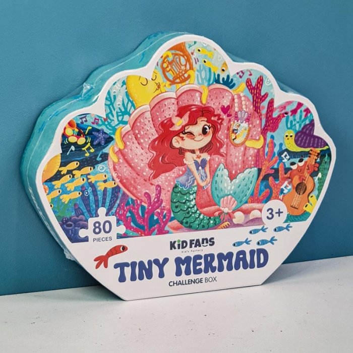 پازل کودک 80 تکه مدل پری دریایی KID FANS TINY MERMAID کد KS2442