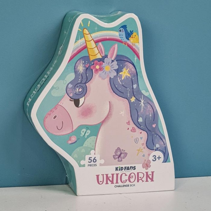 پازل کودک 56 تکه مدل یونیکورن KID FANS UNICORN کد KS2448