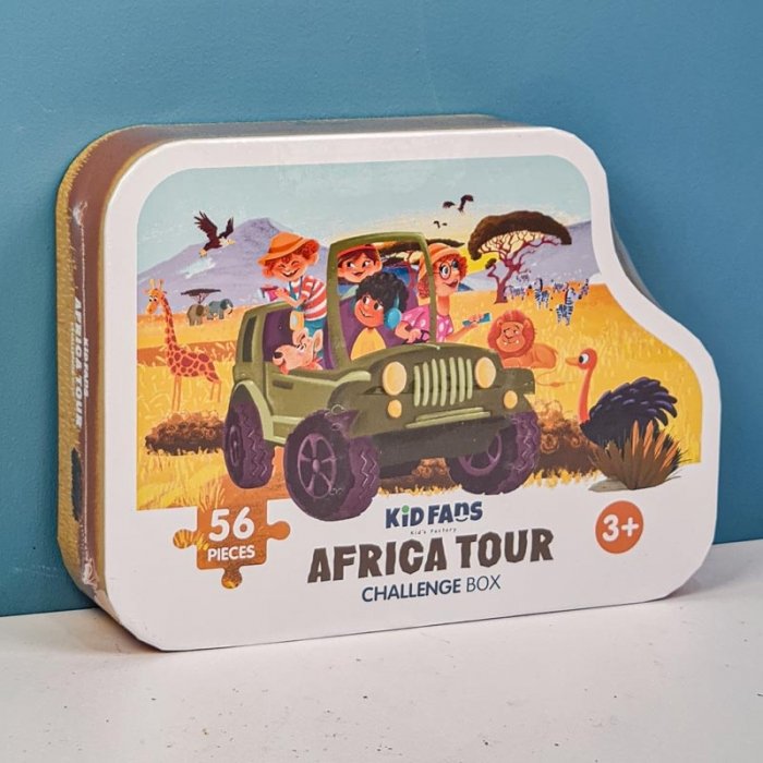 پازل کودک 56 تکه مدل آفریقا KID FANS AFRICA TOUR کد KS2438