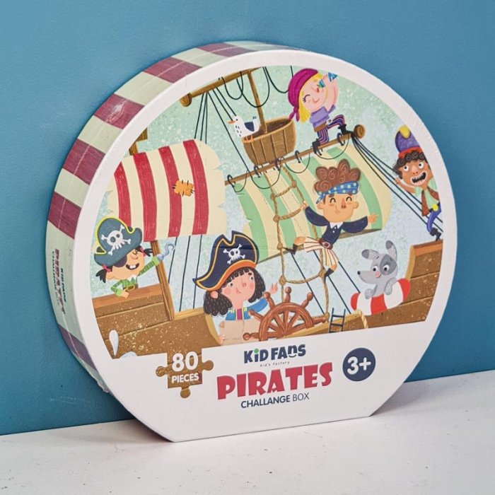 پازل کودک 80 تکه مدل دزدان دریایی KID FANS PIRATES کد KS2443