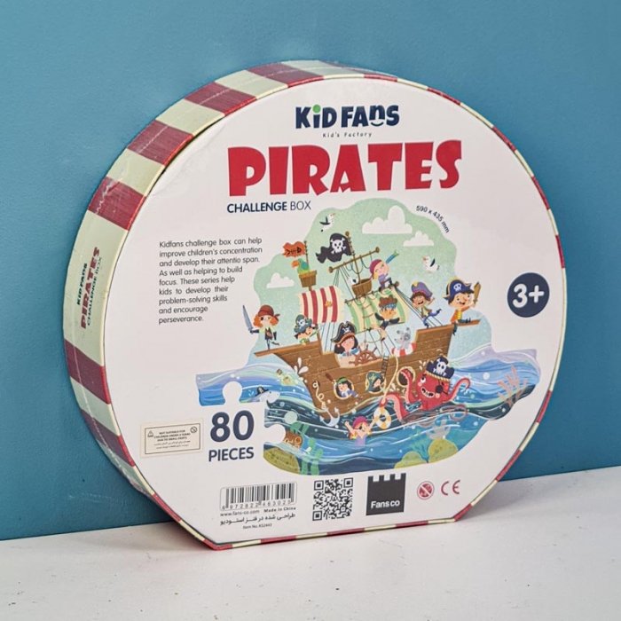 پازل کودک 80 تکه مدل دزدان دریایی KID FANS PIRATES کد KS2443