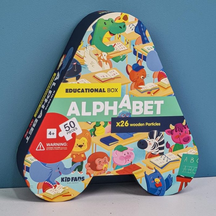 پازل کودک 50 تکه مدل الفبا KID FANS ALPHABET کد KS2410