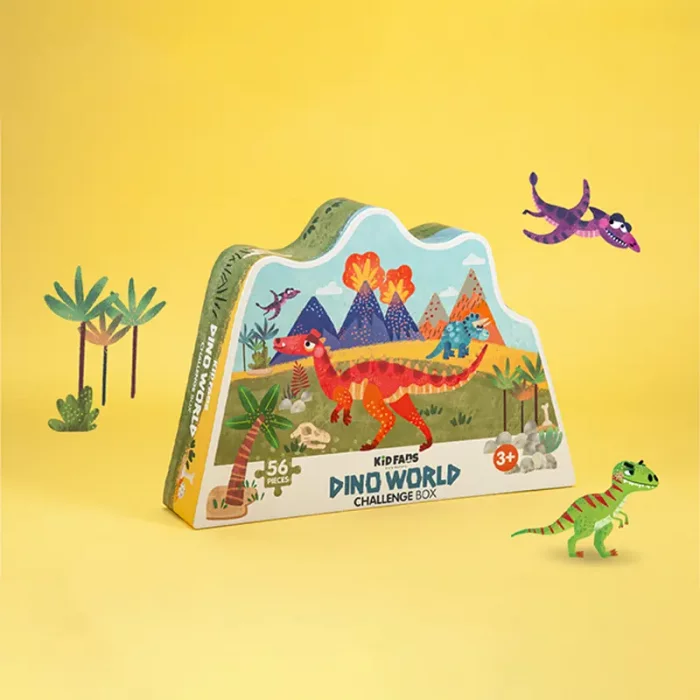 پازل کودک 56 تکه مدل دایناسور KID FANS DINO WORLD کد KS2440