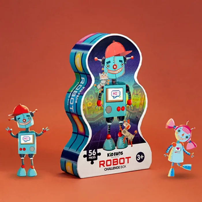 پازل کودک 56 تکه مدل ربات KID FANS ROBOT کد KS2444