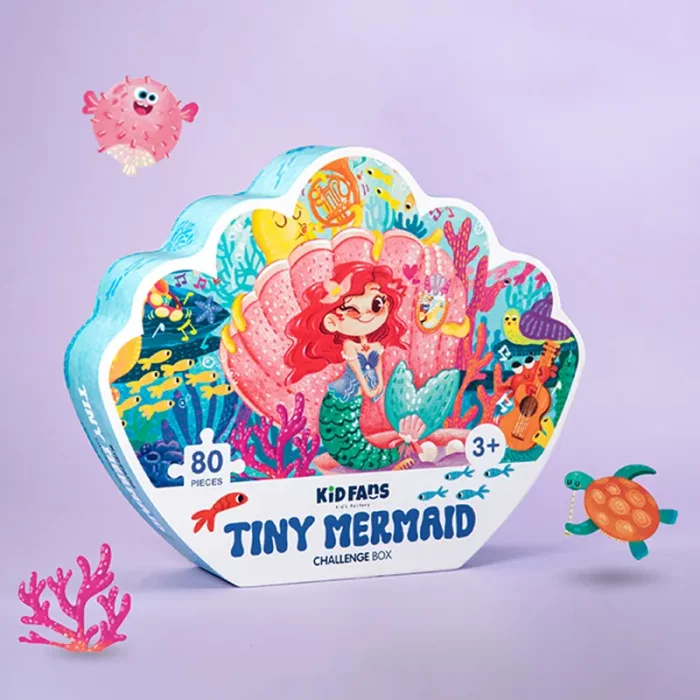پازل کودک 80 تکه مدل پری دریایی KID FANS TINY MERMAID کد KS2442