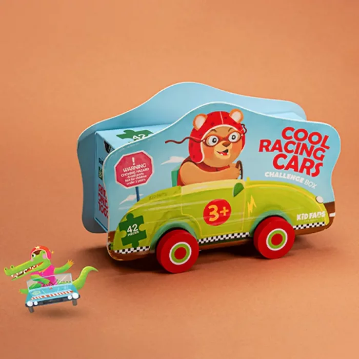 پازل کودک 42 تکه مدل ماشین مسابقه KID FANS RACING CARS کد KS2408