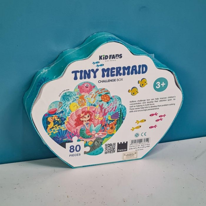 پازل کودک 80 تکه مدل پری دریایی KID FANS TINY MERMAID کد KS2442