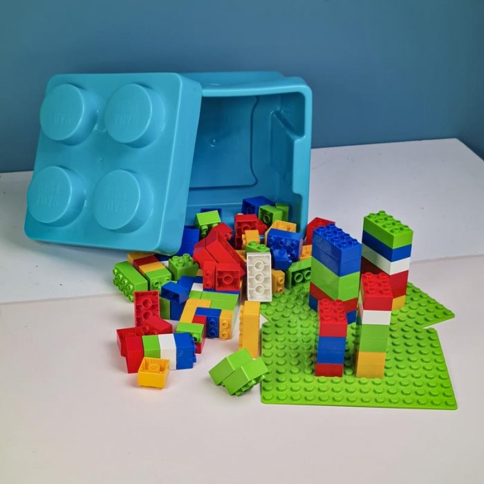 اسباب بازی لگو دوپلو با صفحه و باکس لگو آبی کد PBL06