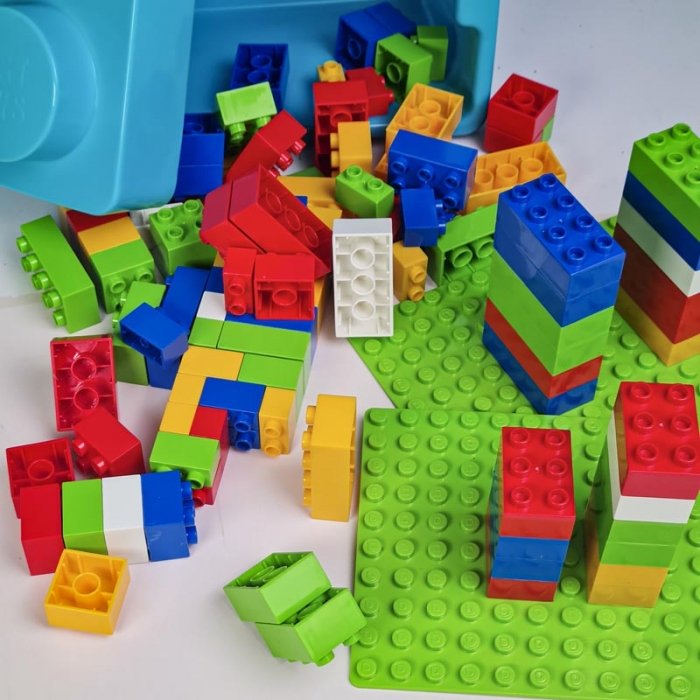 اسباب بازی لگو دوپلو با صفحه و باکس لگو آبی کد PBL06