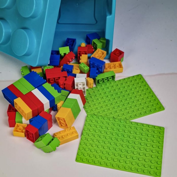 اسباب بازی لگو دوپلو با صفحه و باکس لگو آبی کد PBL06