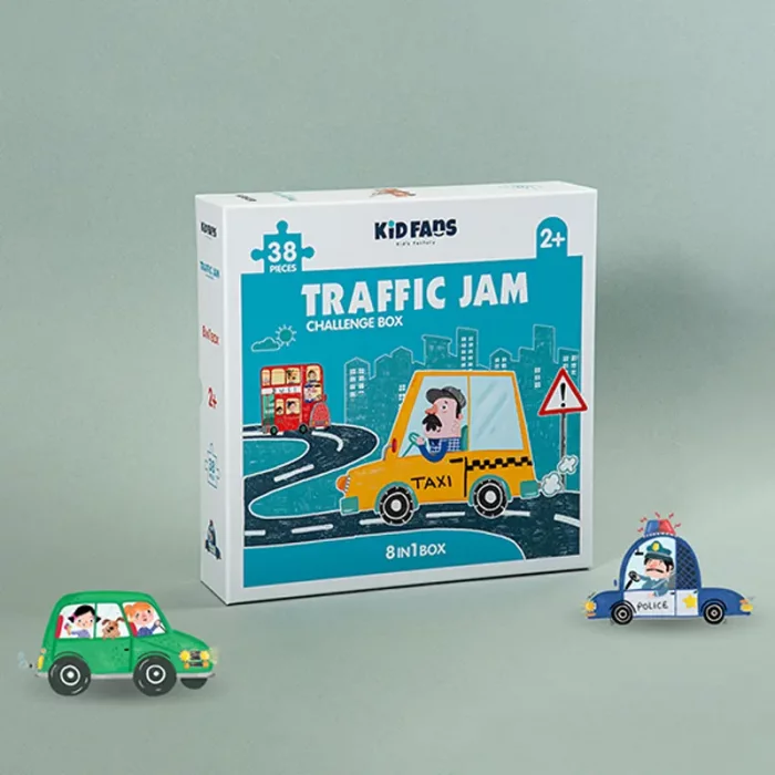 پازل کودک 38 تکه مدل ترافیک KID FANS TRAFFIC JAM کد KS2437