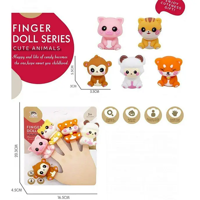 عروسک نمایشی انگشتی طرح حیوانات اهلی کد 6863066